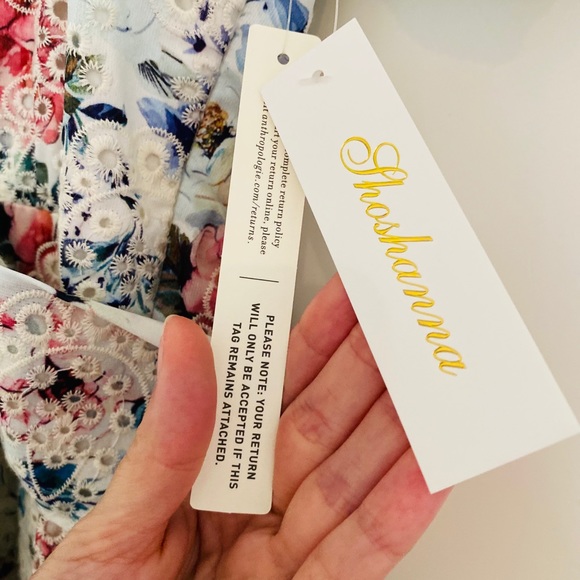 NWT Anthropologie Floral Eyelet MIDI Dress - Picture 7 of 11